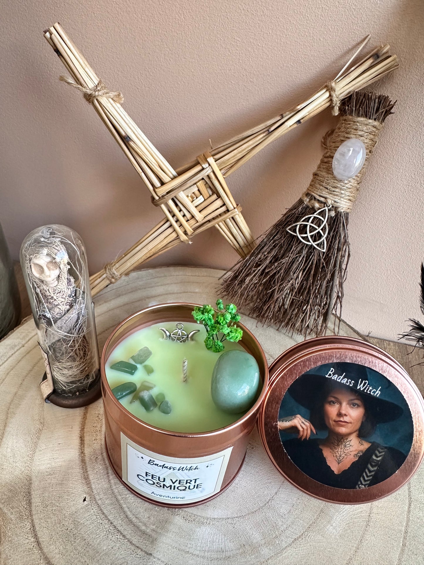Bougie "Feu vert cosmique"