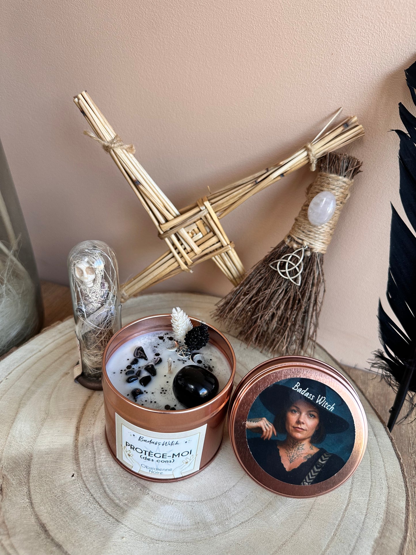 Bougie "Protège - moi (des cons)"