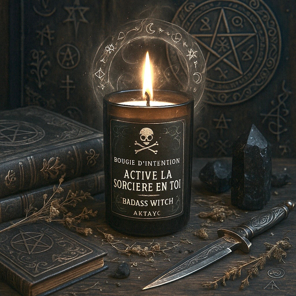 💀✨ Bougie d’Intention – Active la Sorcière en Toi